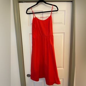 & Other Stories Red Midi Sun Dress Size 8